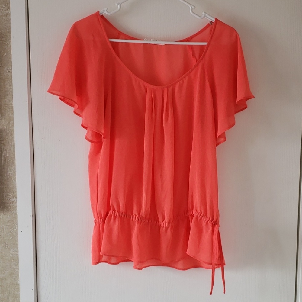 Coral blouse
